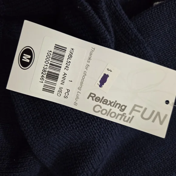 NWT Lulu B Anchor Sweater Size Medium Nautical Navy Blue Boat Coastal Preppy - Picture 10 of 13